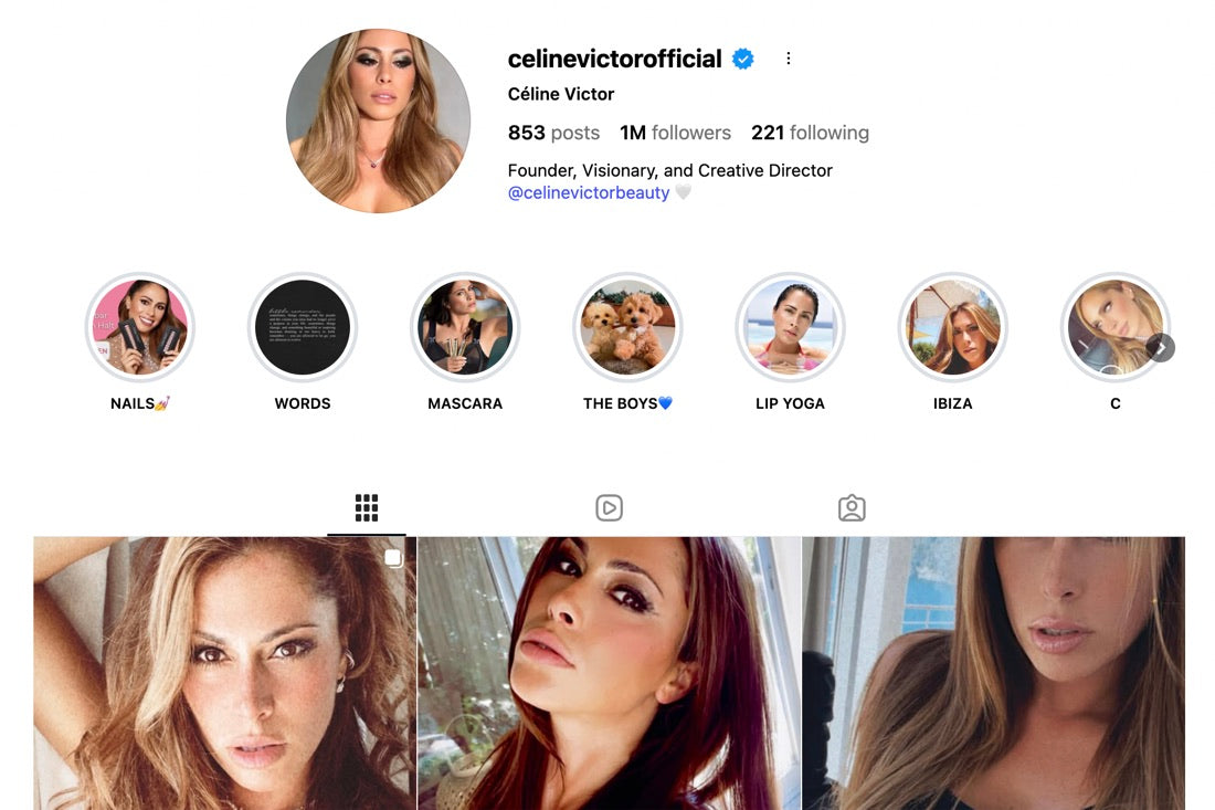 Instagram – celinevictorofficial, 1 Mio. Follower