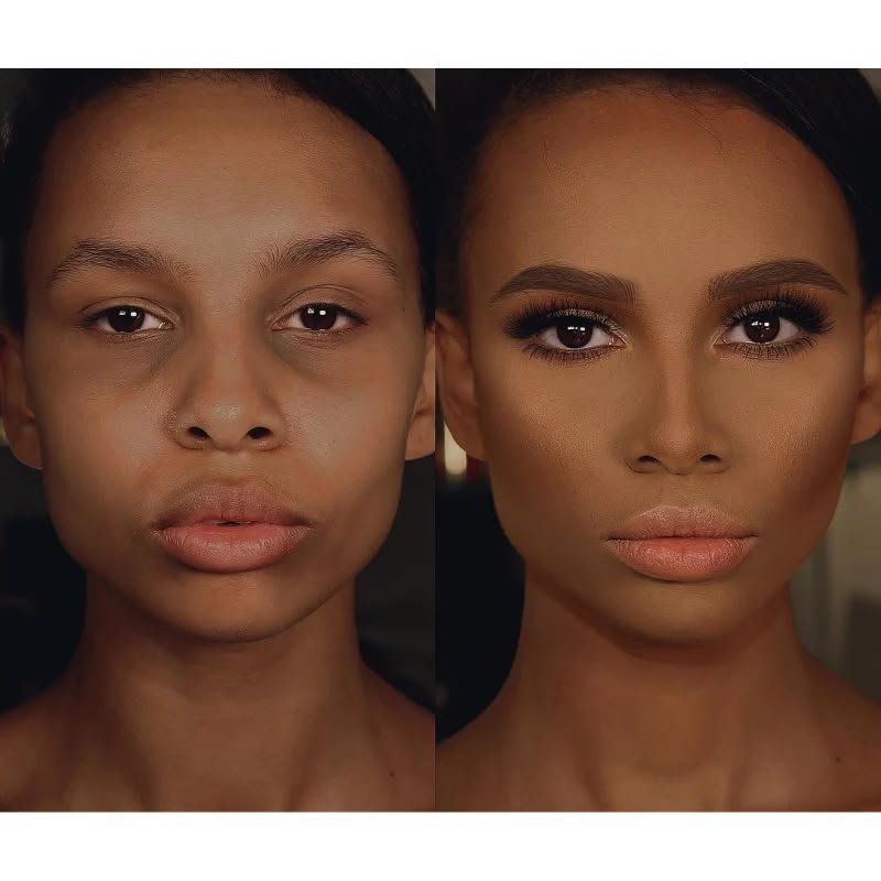 Vorher / Nachher Make-up